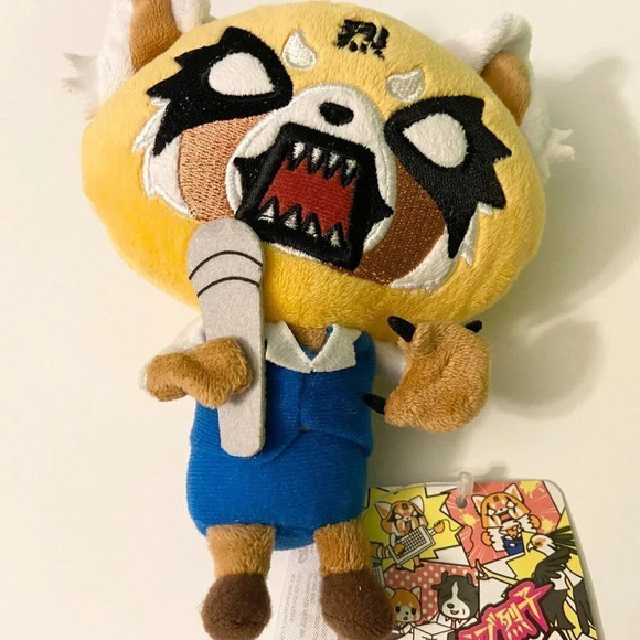 2018 Sanrio Aggretsuko Plush Death Metal 7 Inch Small Stuffed Toy - Picture 13 of 14